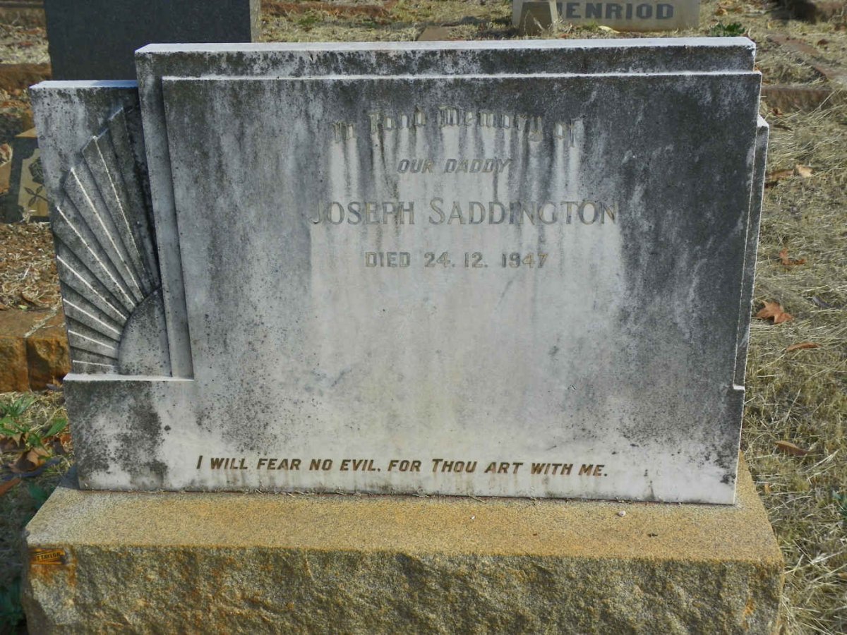 SADDINGTON Joseph -1947