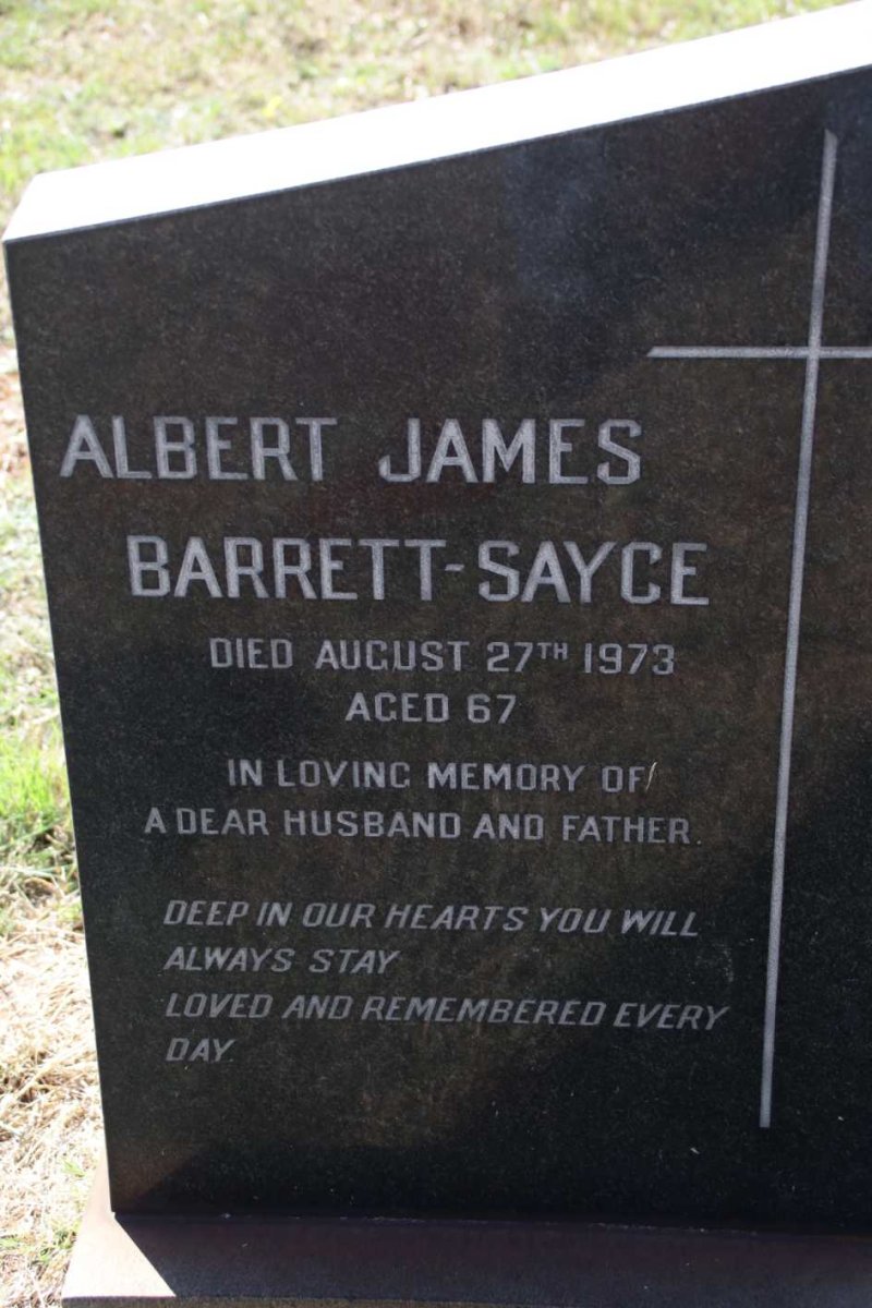 SAYCE Albert James, BARRETT -1973