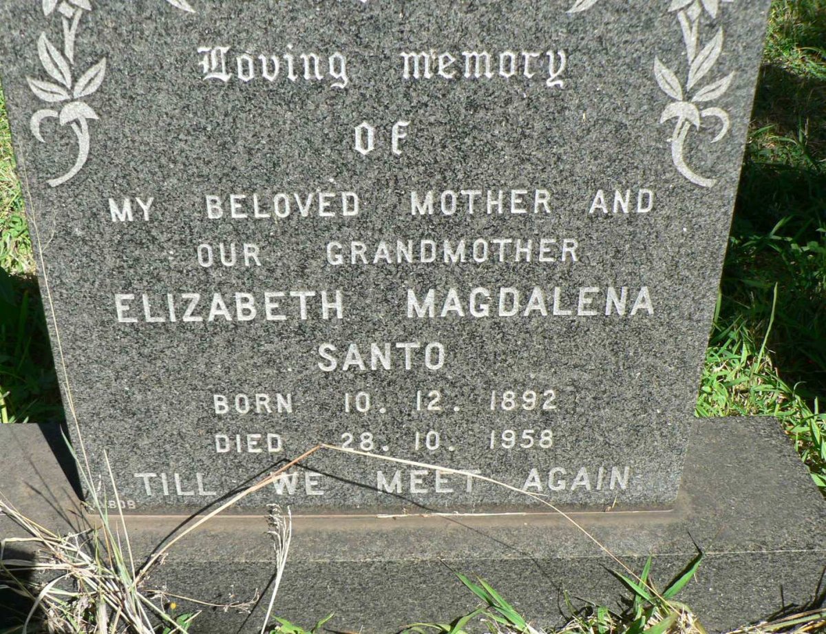 SANTO Elizabeth Magdalena 1892-1958