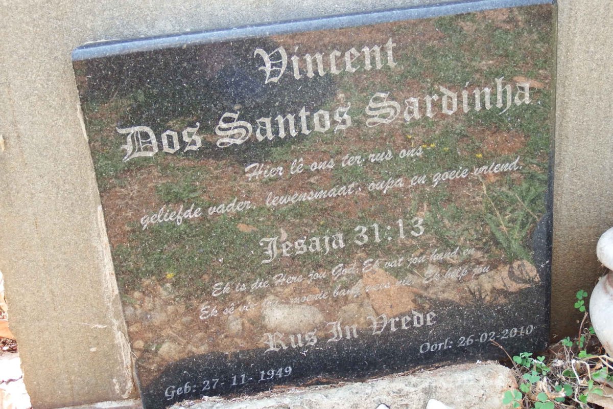 SARDINHA Vincent Dos Santos 1949-2010