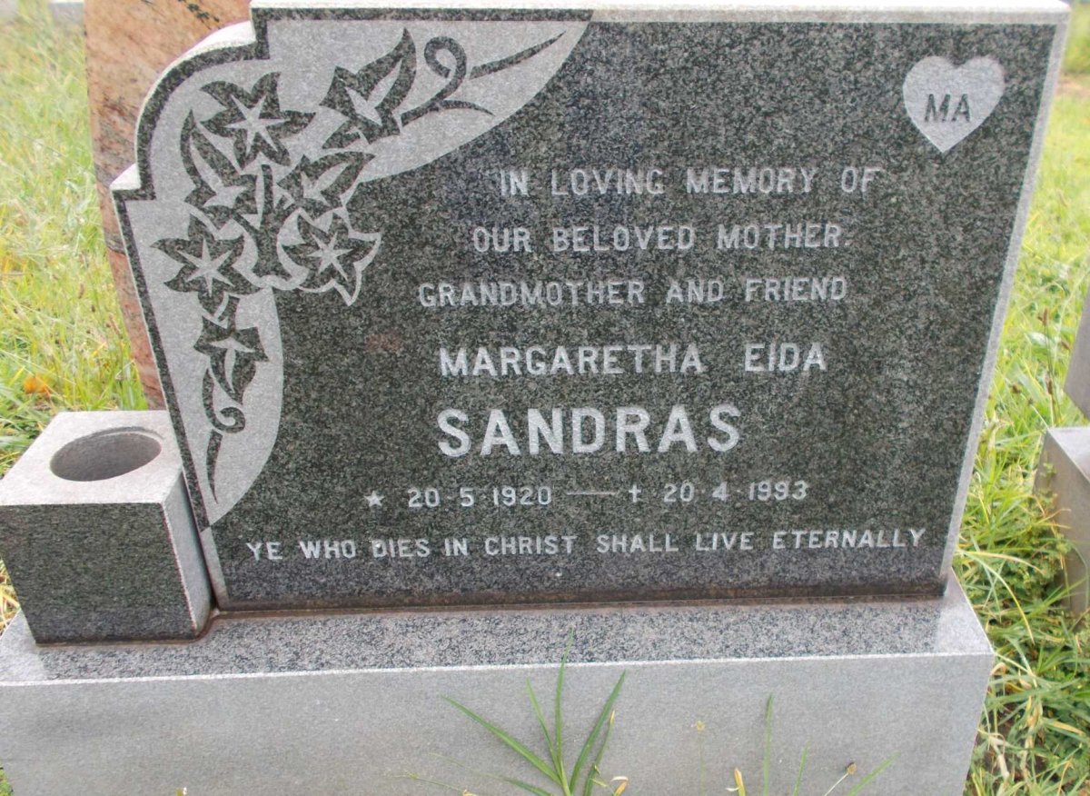 SANDRAS Margaretha Eida 1920-1993