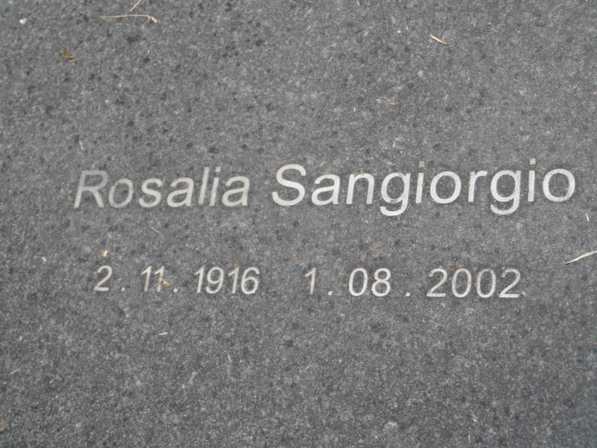 SANGIORGIO Rosalia 1916-2002