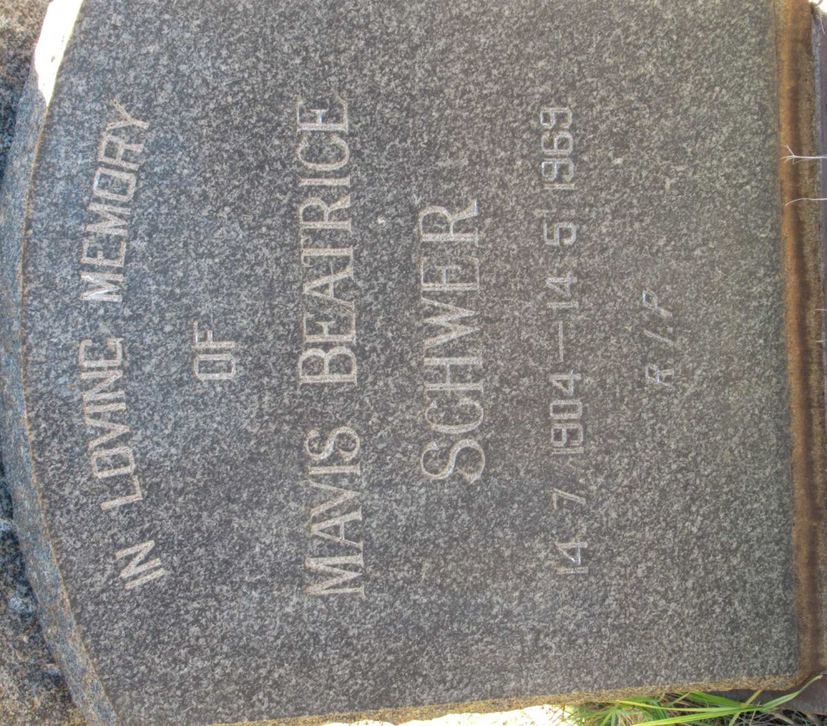 SCHWER Mavis Beatrice 1904-1969