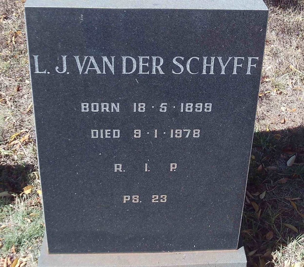SCHYFF L.J., van der 1899-1978