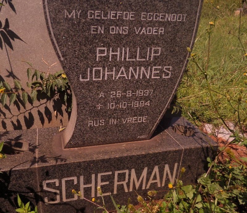 SCHERMAN Phillip Johannes 1937-1984