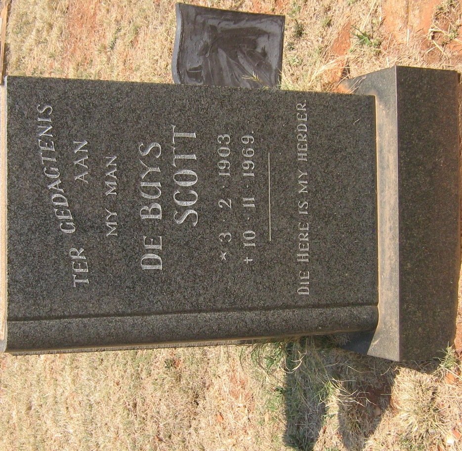 SCOTT De Buys 1903-1969