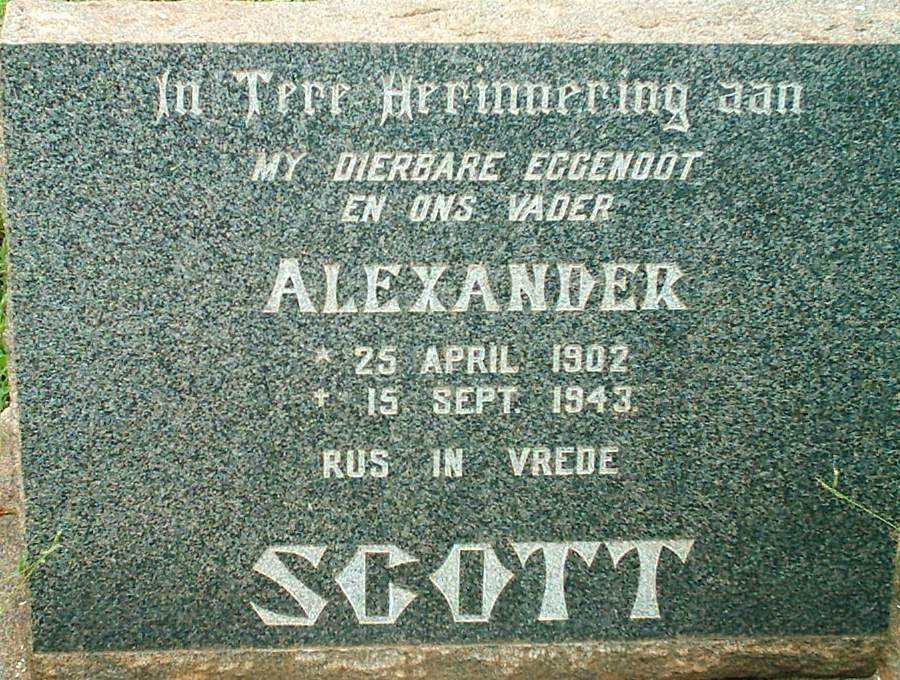 SCOTT Alexander 1902-1943