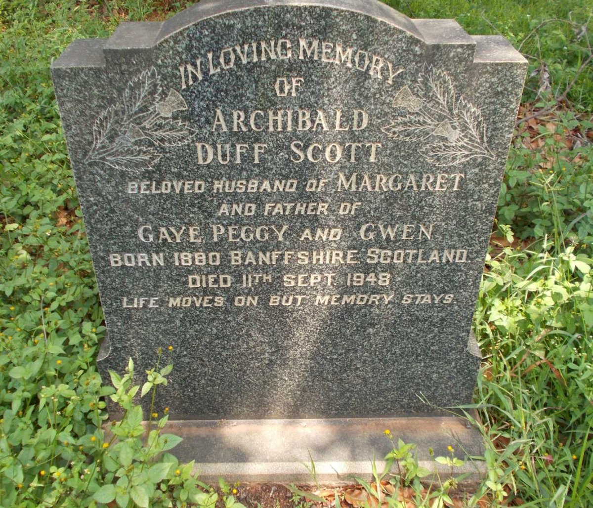 SCOTT Archibald Duff 1880-1948