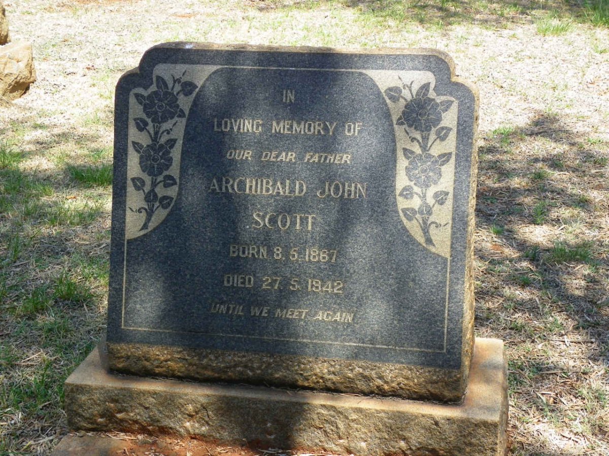 SCOTT Archibald John 1867-1942