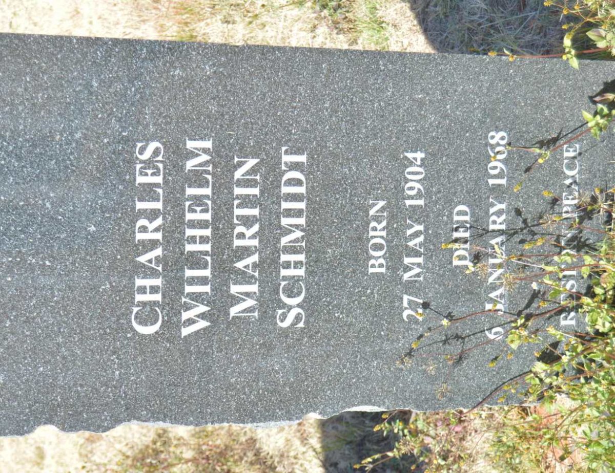 SCHMIDT Charles Wilhelm Martin 1904-1968