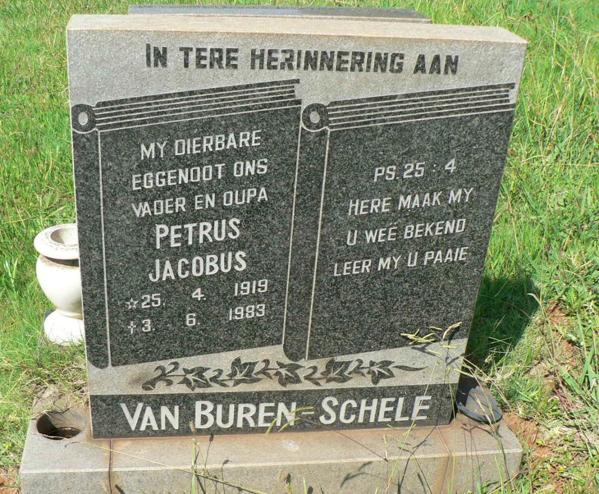 SCHELE Petrus Jacobus, VAN BUREN 1919-1983
