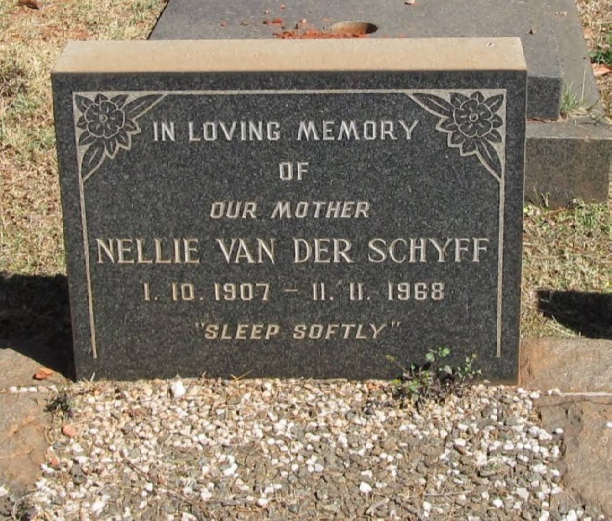 SCHYFF Nellie, van der 1907-1968