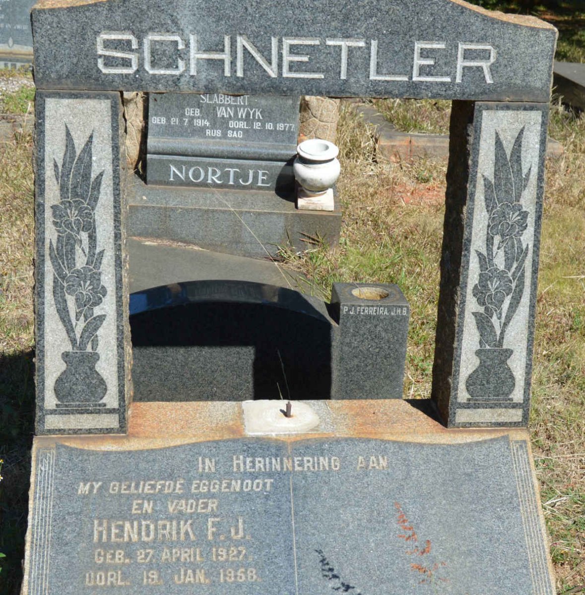 SCHNETLER Hendrik F.J. 1927-1958