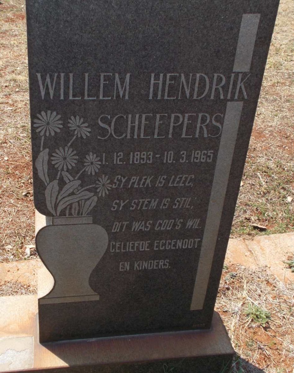 SCHEEPERS Willem Hendrik 1893-1965