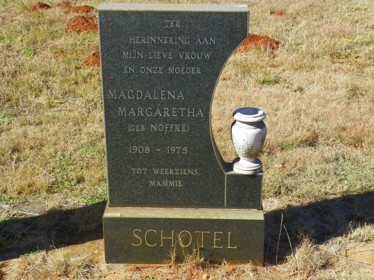 SCHOTEL Magdalena Margaretha nee NOFFKE 1908-1975