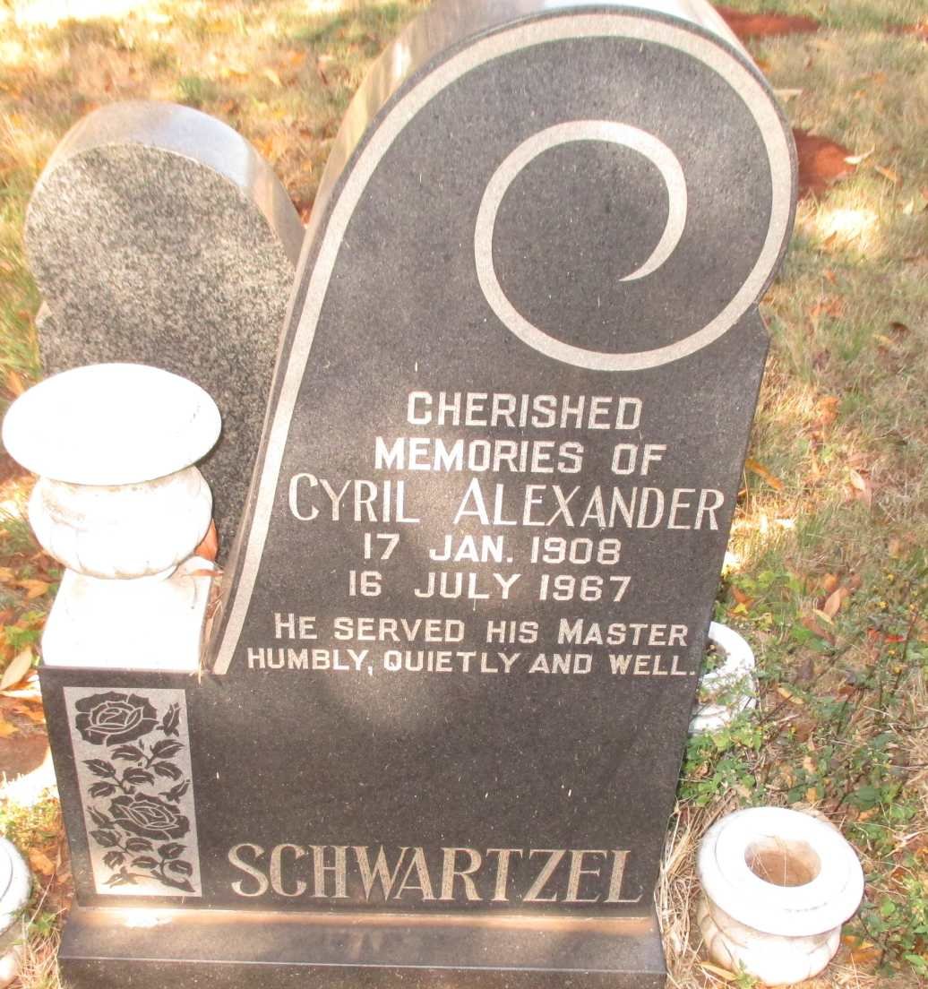 SCHWARTZEL Cyril Alexander 1908-1967