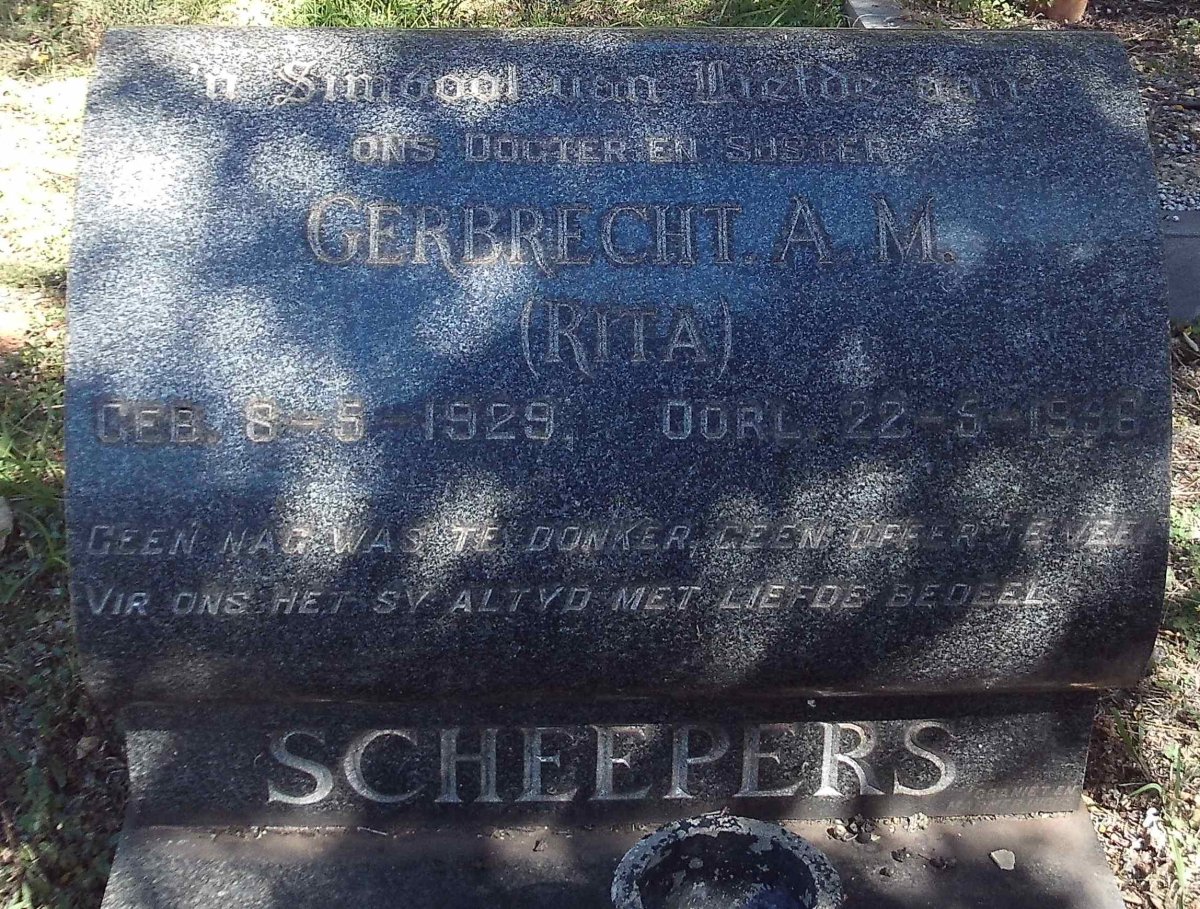 SCHEEPERS Gerbrecht A.M. 1929-1956