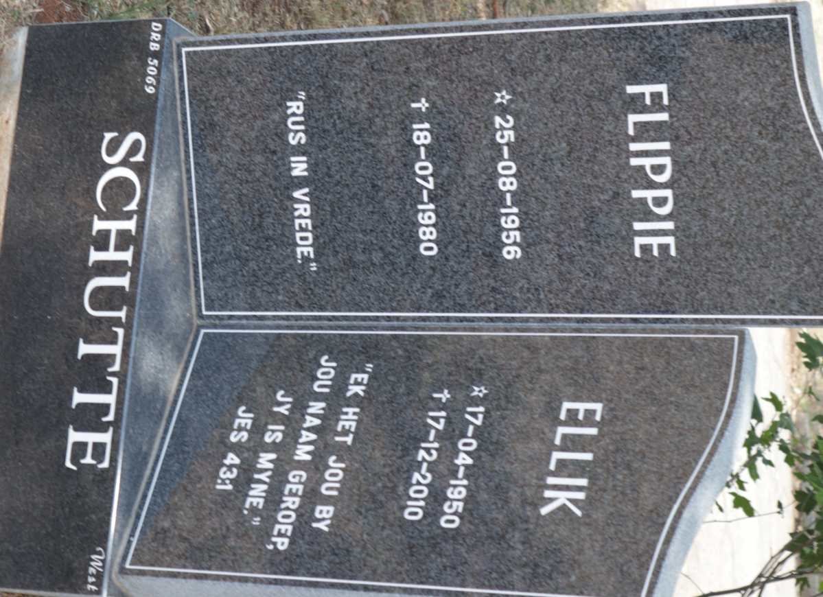 SCHUTTE Flippie 1956-1980 &amp; Ellik 1950-2010
