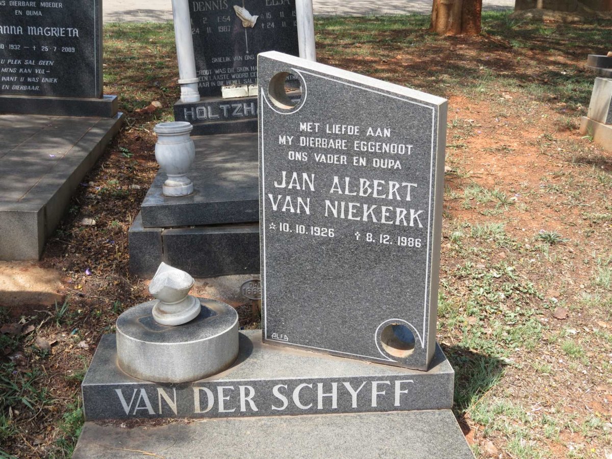 SCHYFF Jan Albert van Niekerk, van der 1926-1986