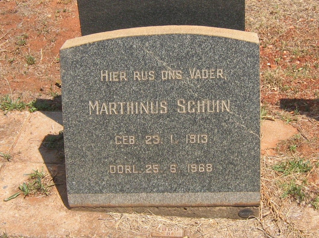 SCHUIN Marthinus 1913-1968