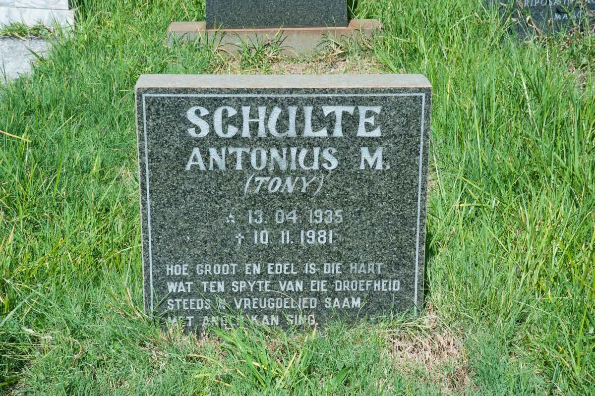SCHULTE Antonius M. 1935-1981