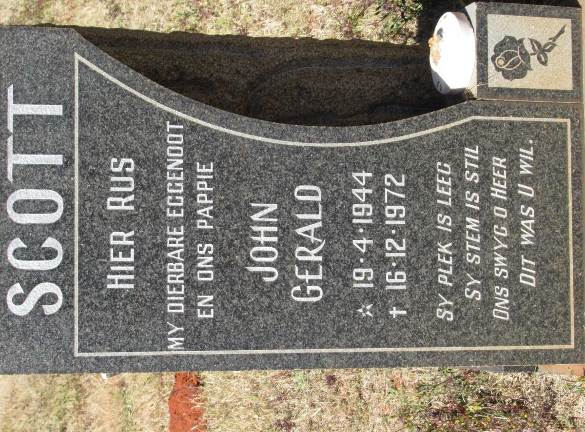 SCOTT John Gerald 1944-1972