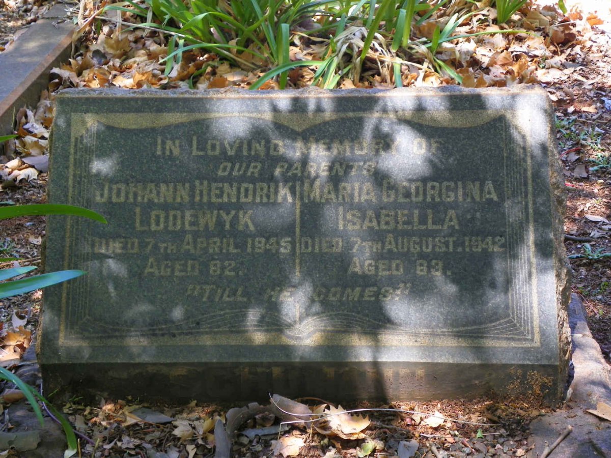 SCHUMANN Johann  Hendrik Lodewyk -1945 &amp; Maria Georgina Isabella -1942