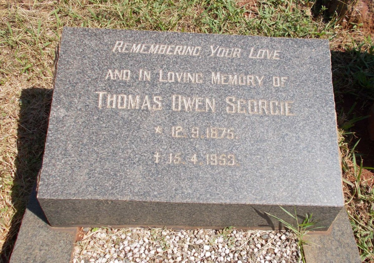 SCORGIE Thomas Owen 1875-1953
