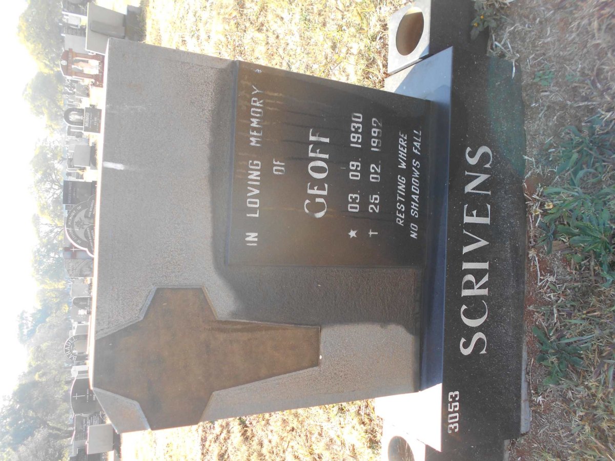 SCRIVENS Geoff 1930-1992