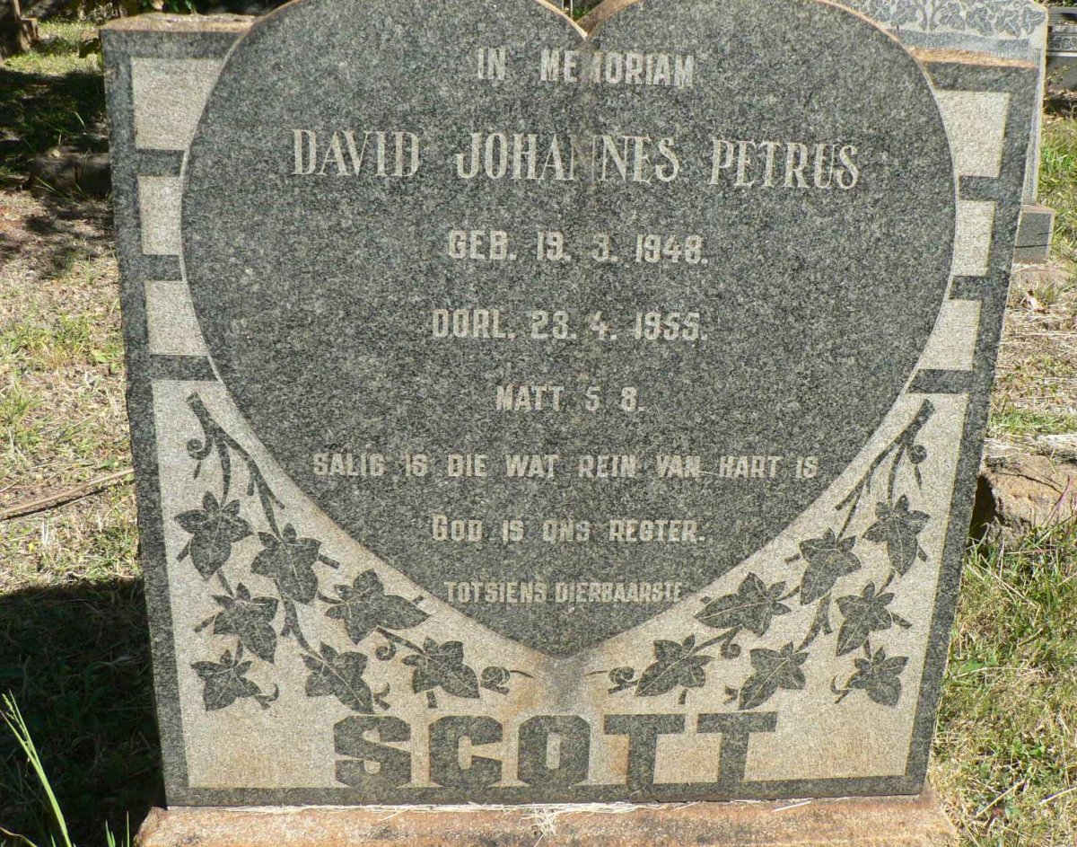 SCOTT David Johannes Petrus 1948-1955