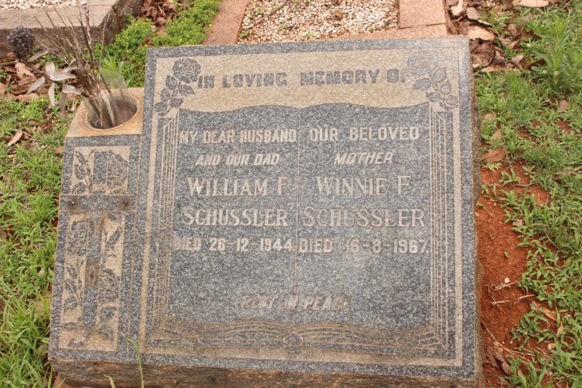 SCHUSSLER William F. -1944 &amp; Winnie F. -1967