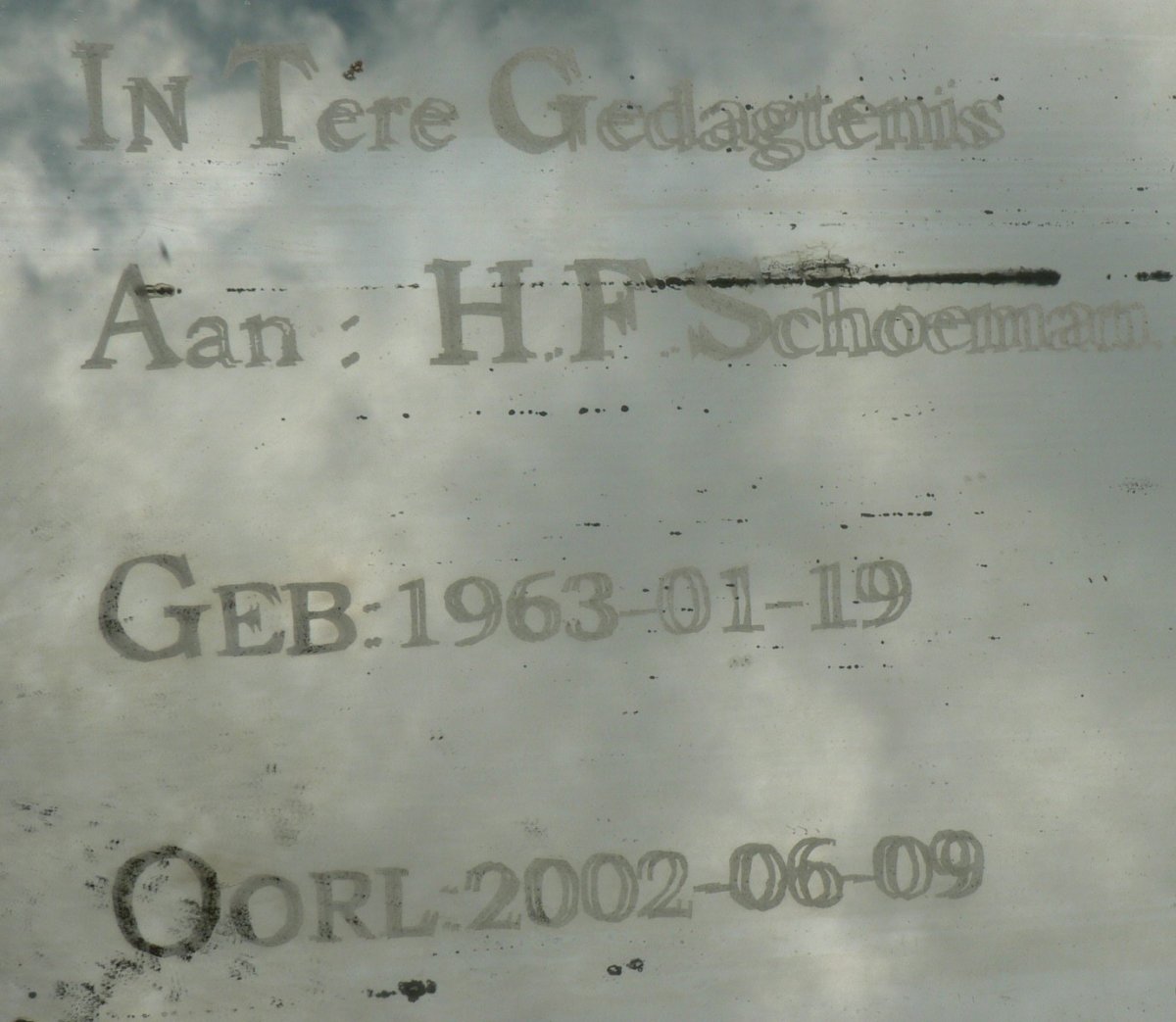 SCHOEMAN H.F. 1963-2002