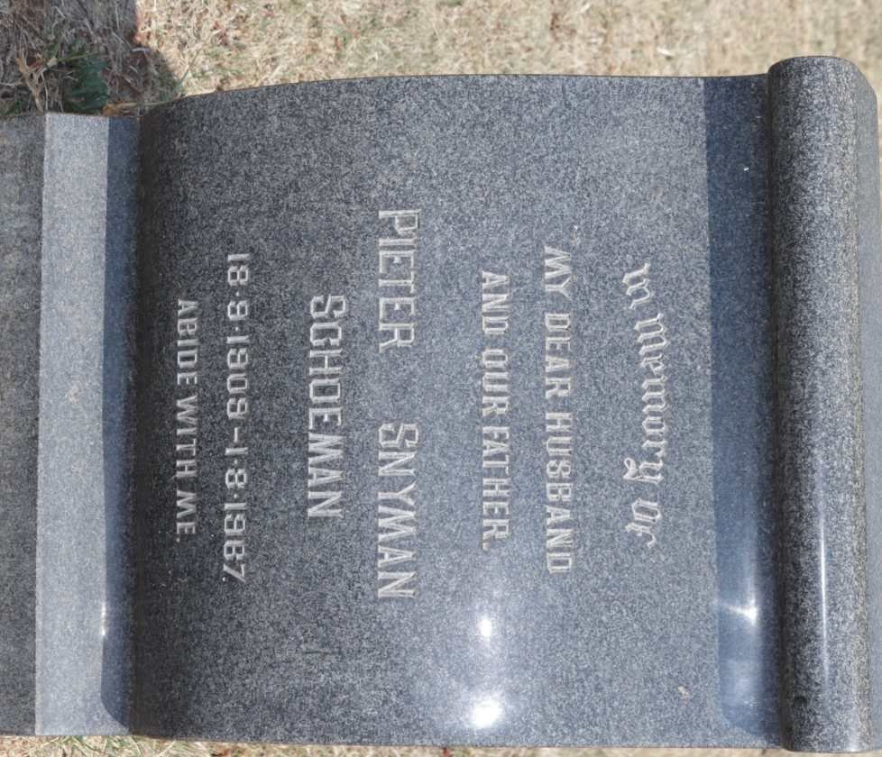 SCHOEMAN Pieter Snyman 1909-1967