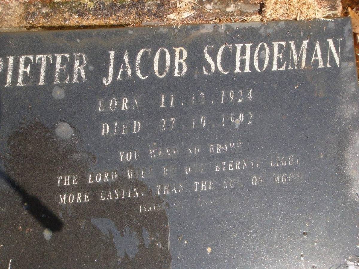 SCHOEMAN Pieter Jacob 1924-1992