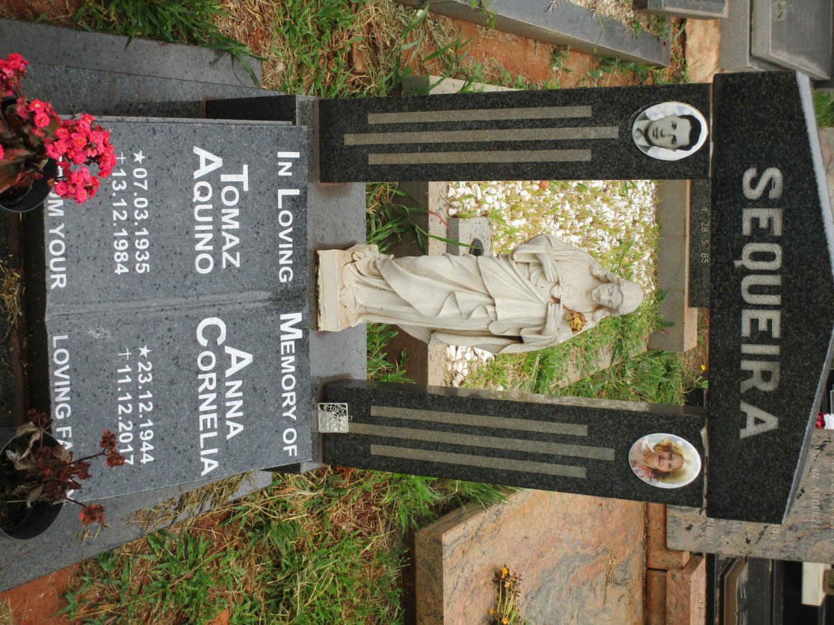 SEQUEIRA Tomaz Aquino 1935-1984 &amp; Anna Cornelia 1944-2017