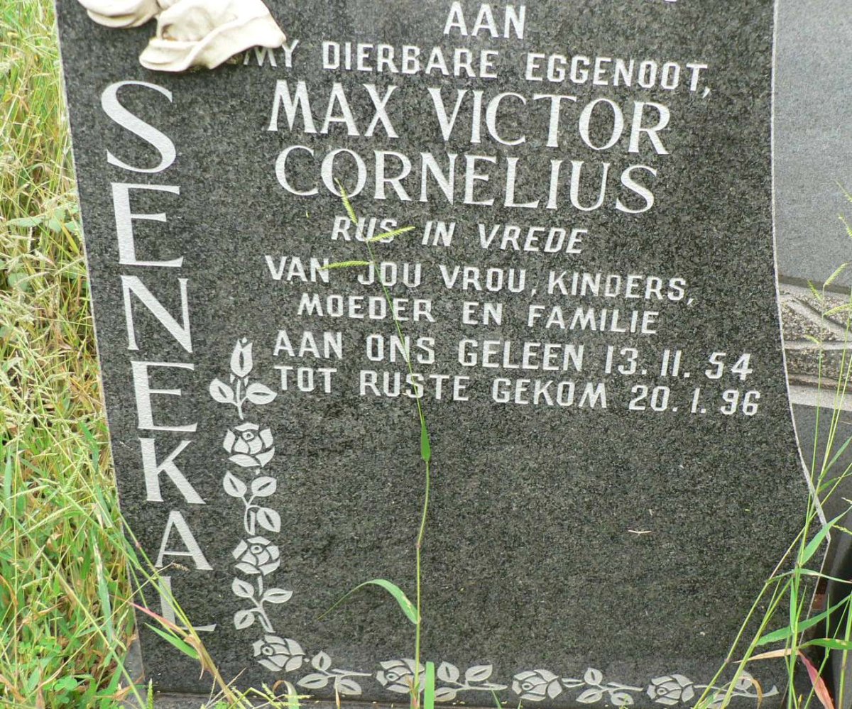 SENEKAL Max Victor Cornelius 1954-1996