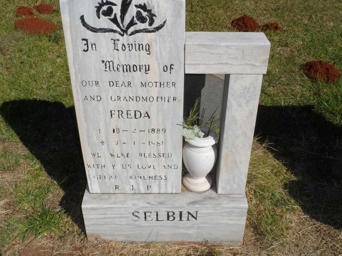 SELBIN Freda 1889-1981