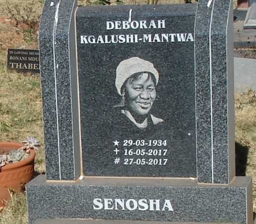 SENOSHA Deborah Kgalushi-Mantwa 1934-2017