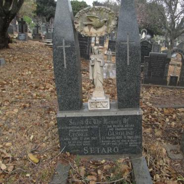 SETARO George 1888-1960 &amp; Caroline 1889-1965