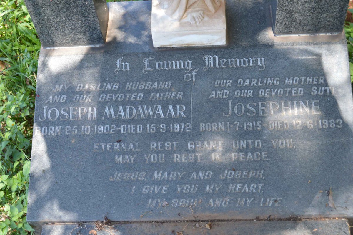 SHAM Joseph Madawaar 1902-1972 &amp; Josephine 1915-1983