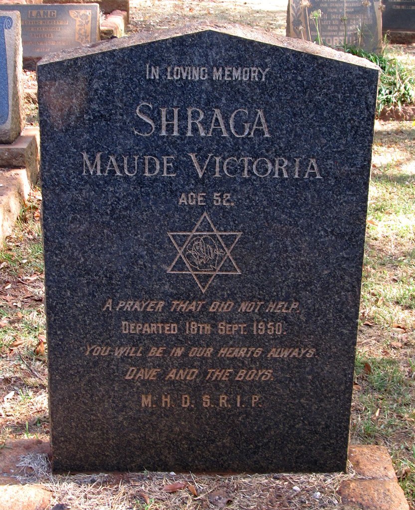 SHRAGA Maude Victoria -1950