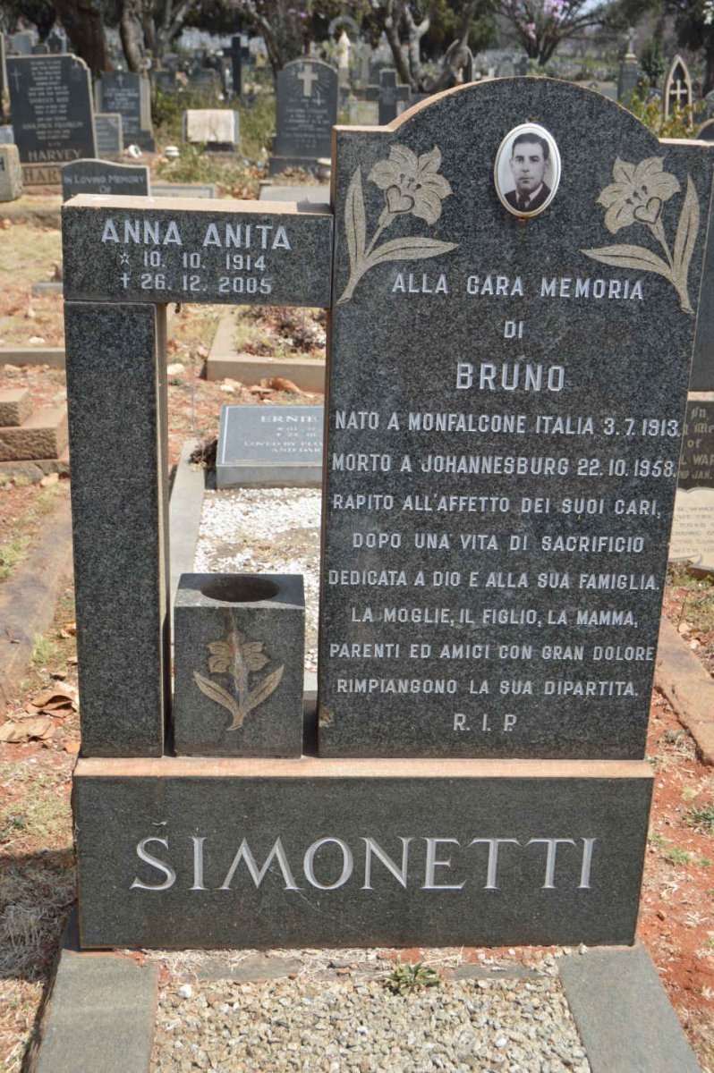 SIMONETTI Bruno 1913-1958 &amp; Anna Anita 1914-2005