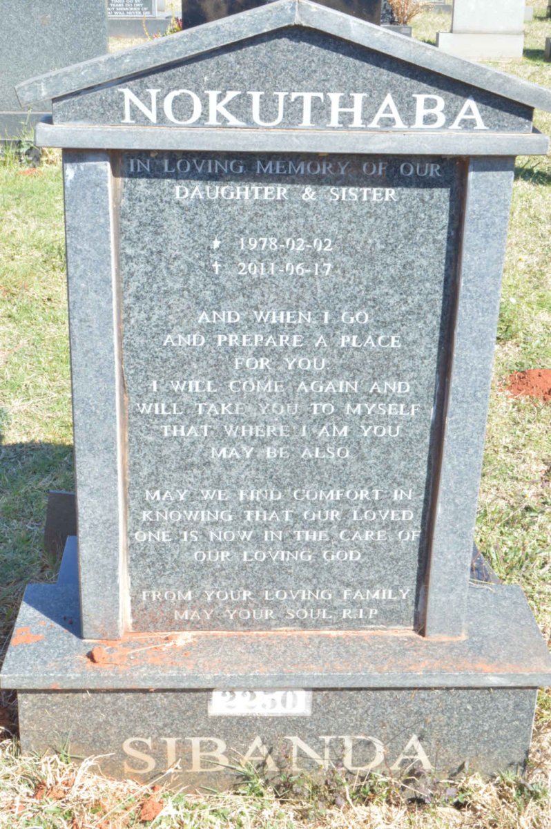 SIBANDA Nokuthaba 1978-2011
