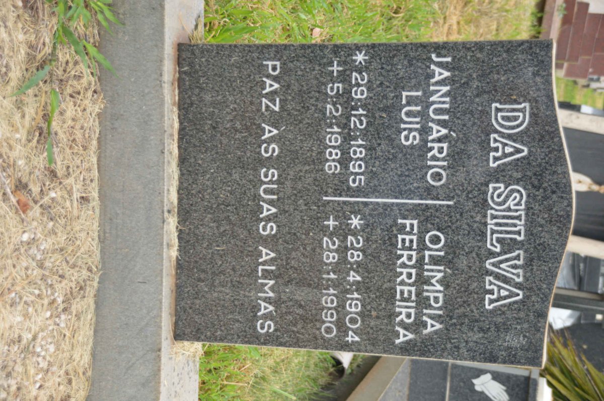 SILVA Januario Luis, da 1895-1986 &amp; Olimpia FERREIRA 1904-1990