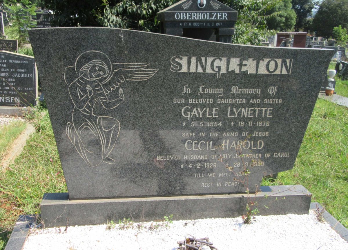 SINGLETON Cecil Harold 1926-19?8 :: SINGLETON Gayle Lynette 1954-1976