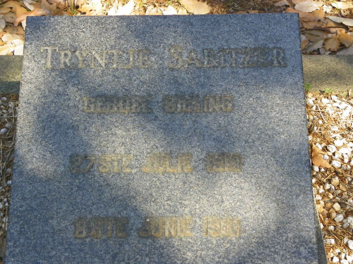 SABITZER Tryntje nee SIELING 1910-1981