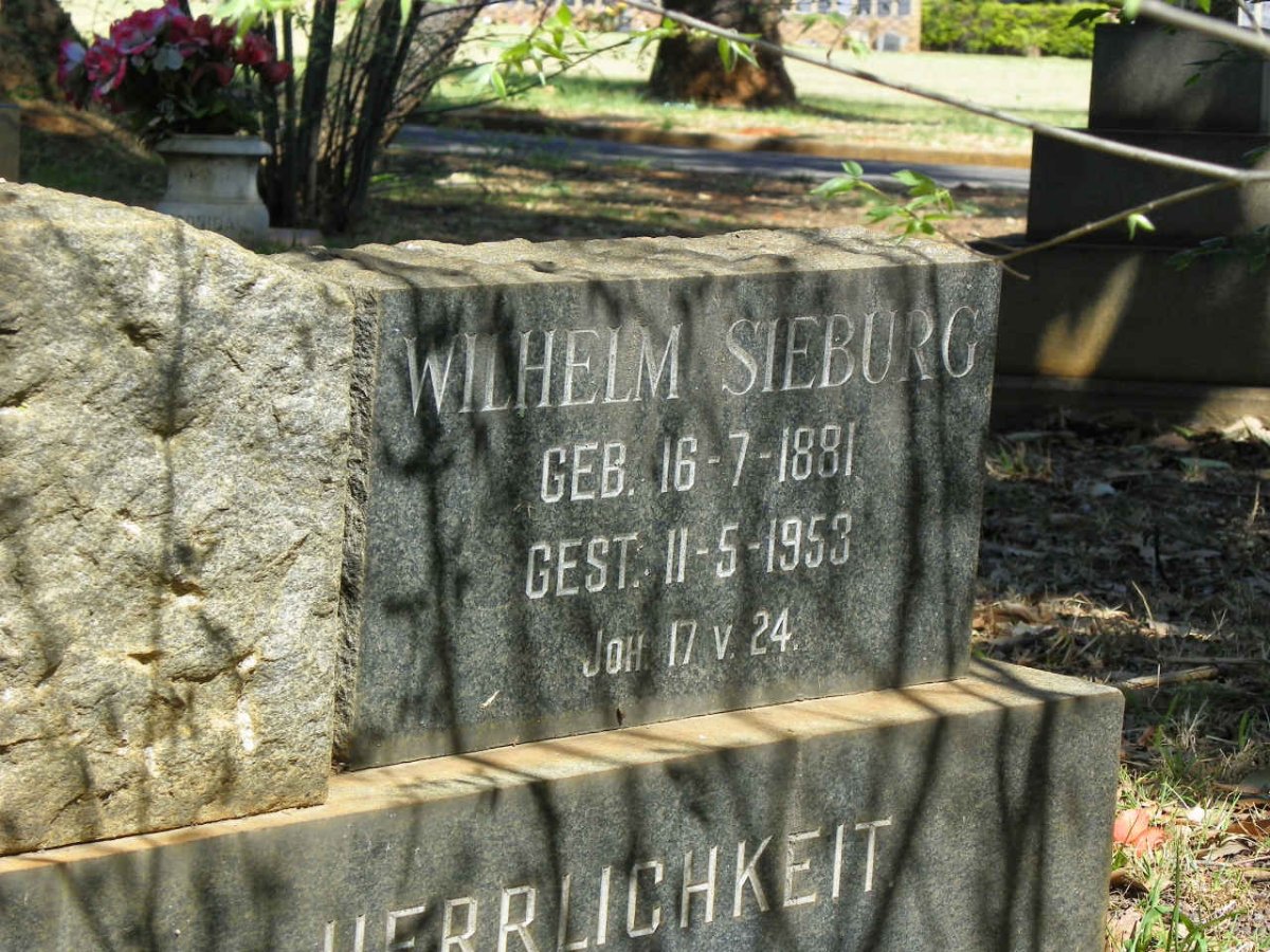 SIEBURG Wilhelm 1881-1953 &amp; Paula 1894-1967