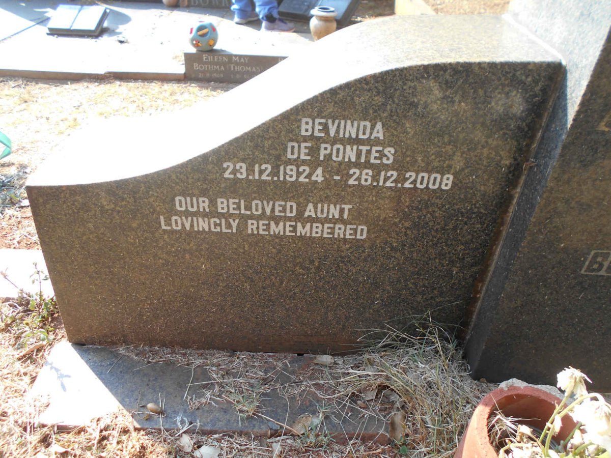 PONTES Bevinda, de 1924-2008