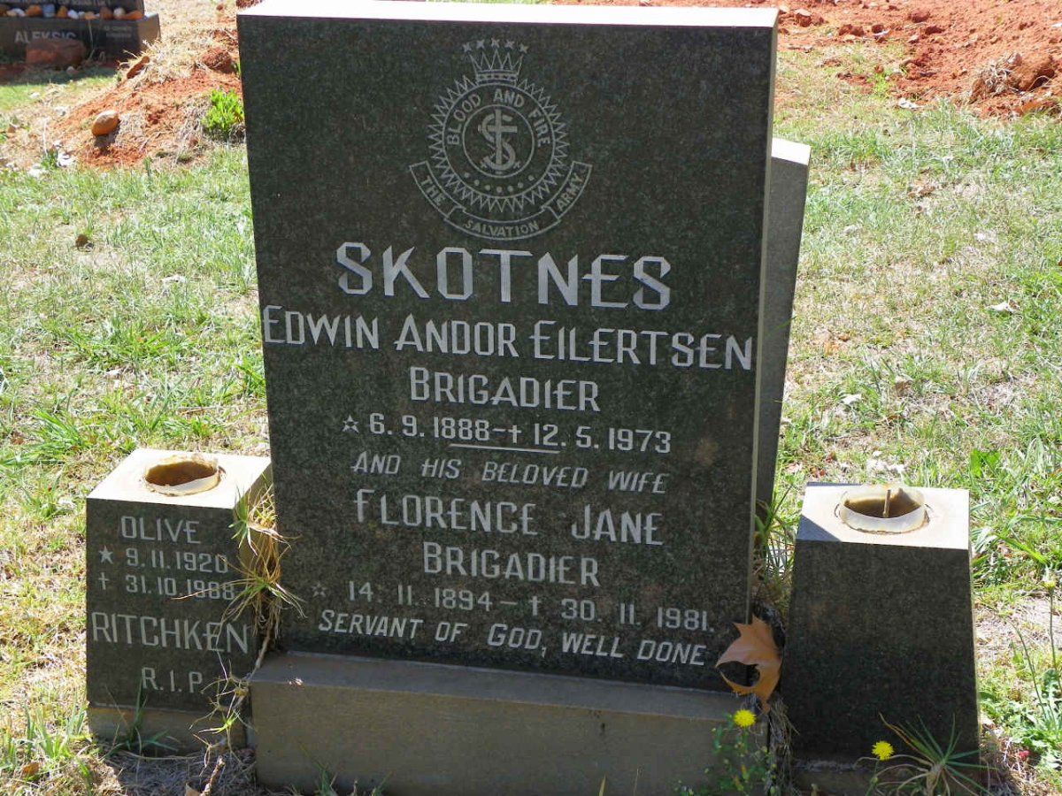SKOTNES Edwin Andor Eilertsen 1888-1973 &amp; Florence Jane 1894-1981 :: RITCHKEN Olive 1920-1988