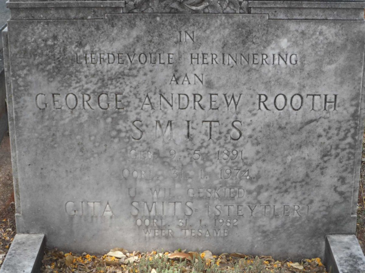 SMITS George Andrew Rooth 1891-1974 &amp; Gita STEYTLER -1982